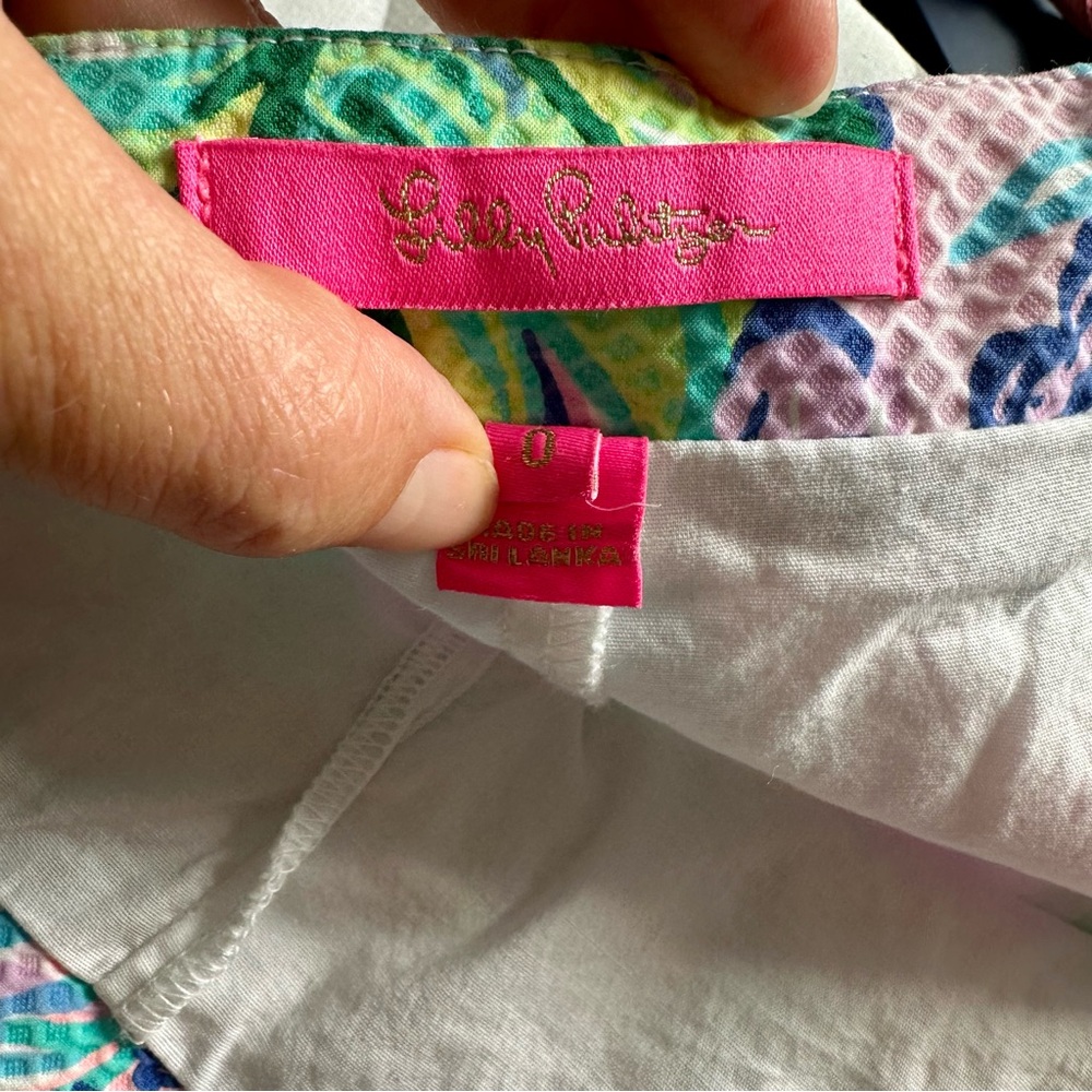 Lilly Pulitzer Kaylie Button Front Skort Amethyst Mermaid In The Shade Sz 0 EUC - Picture 13 of 16